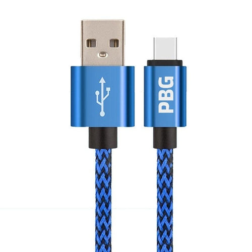 PBG 10FT Nylon Woven Zebra Pattern Fast Charging Cable for iPhone and