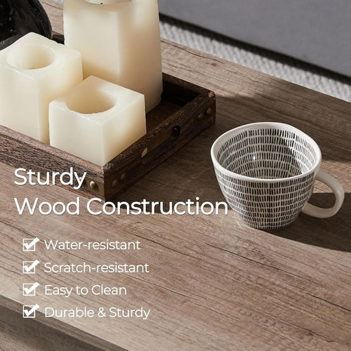 Lift Top Coffee Table with Hidden Compartment and Storage Shelf,