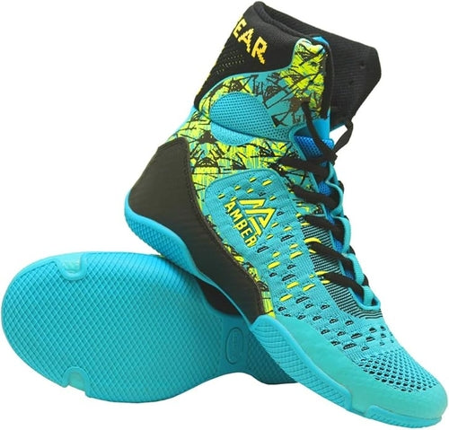 Combat v1.0-9 inch Professional Boxing/Wrestling Shoes, High-Top PU