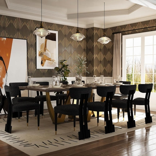 94 Inch Wood Dining Table for 6-10, Modern Farmhouse Rectangular