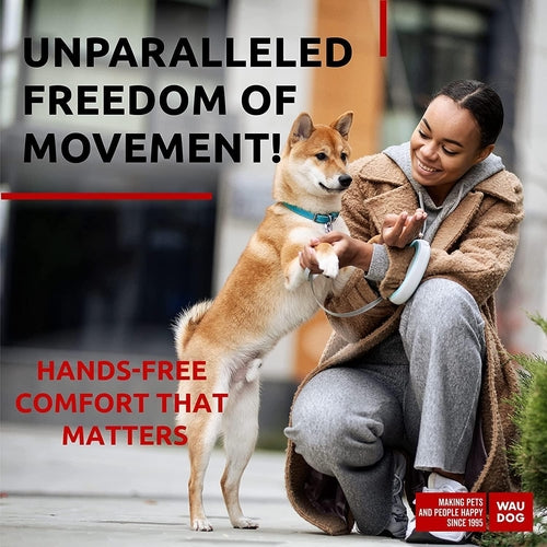 WAUDOG Hands Free Retractable Dog Leash for Small Medium and Large