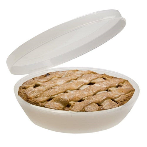 Plastic Pie Carrier with Lid   BPA Free Lightweight Airtight Washable