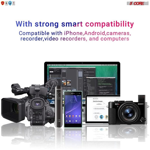 5Core Lavalier Microphone Clip On Professional Grade 3.5mm Lapel Mic