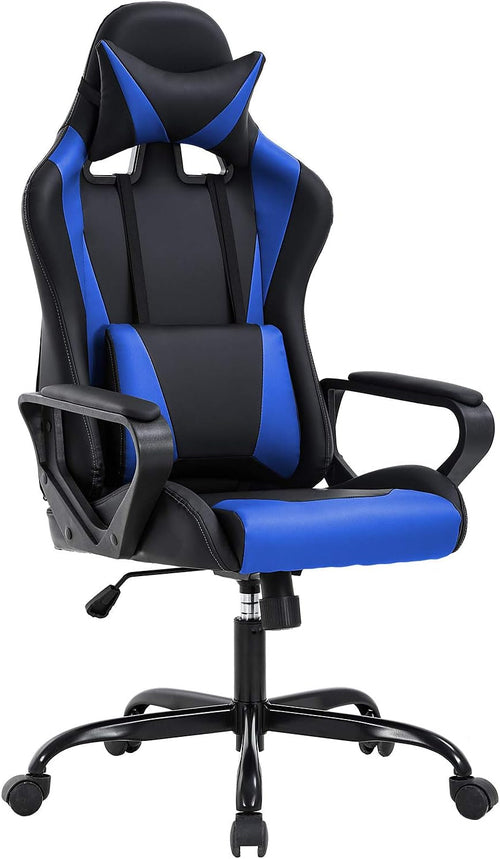 High-Back Gaming Chair PC Office Chair Computer Racing Chair PU Desk