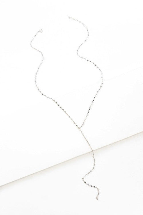 Chain Lariat Necklace | Silver (sterl.)