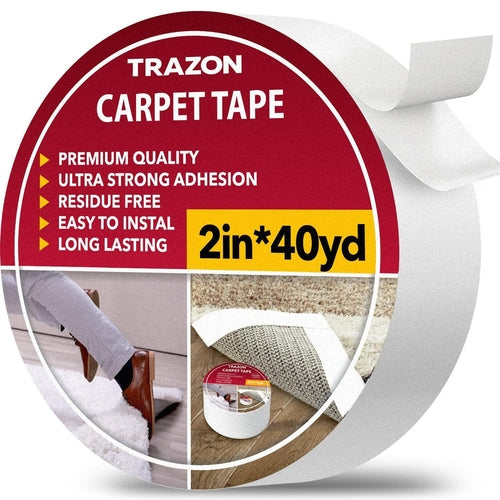Carpet Tape Double Sided   2 In   120 Ft (40 Yards) Rug Tape Grippers