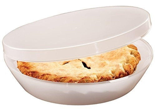 Plastic Pie Carrier with Lid   BPA Free Lightweight Airtight Washable