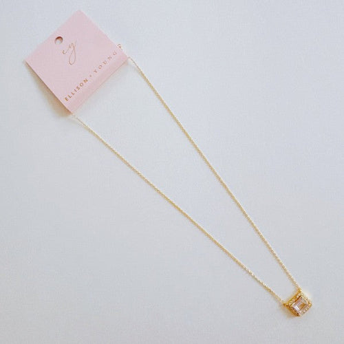 Radiant Emerald Cut Pendant Necklace