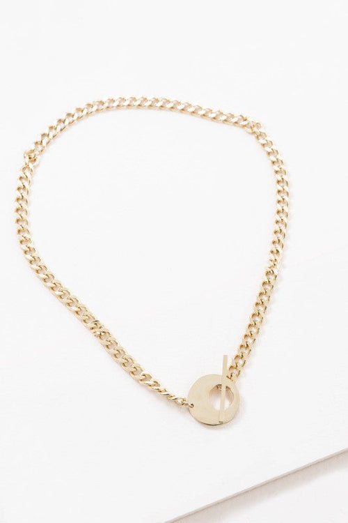 Striking Chain Collar Necklace (14K)