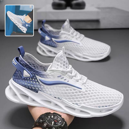 Men's Lace-up Sneakers Mesh Sports Shoes Fashion Hollow-sole Low Top