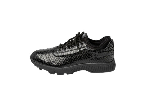 W&H Men's Viper - Python Golf Shoes in Black