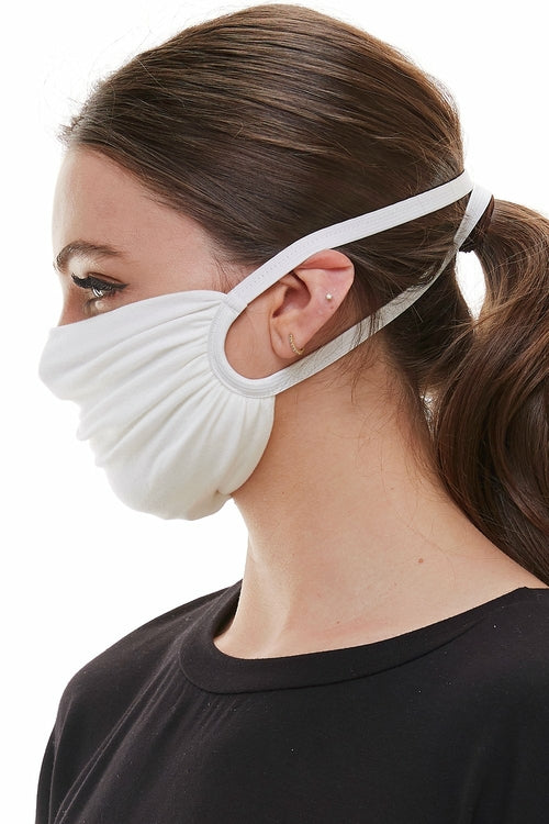 Fabric stretchable elastic head loops washable reusable face cover