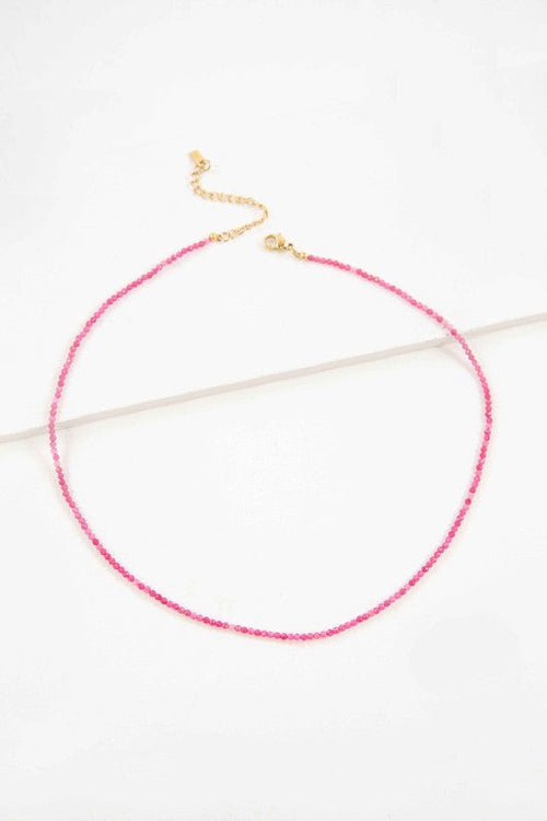 Fuchsia Bead Necklace