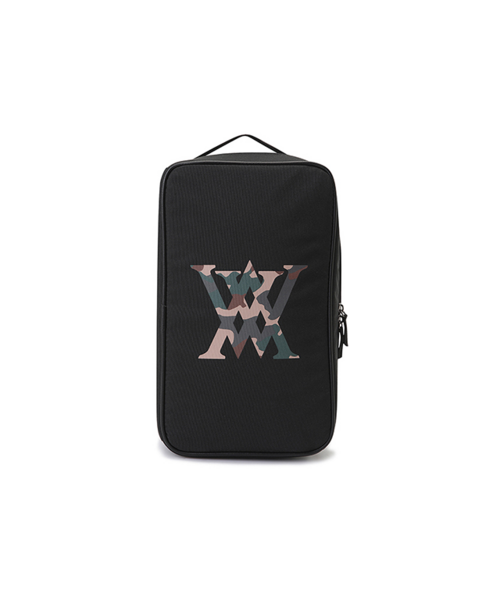 Men's Camo Wingtip Brogue Shoes - Black