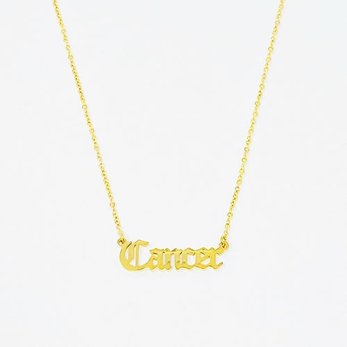 Old English Zodiac Necklace