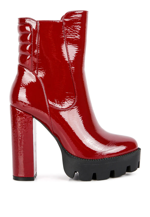 High Key Collared High Heel Ankle Boot