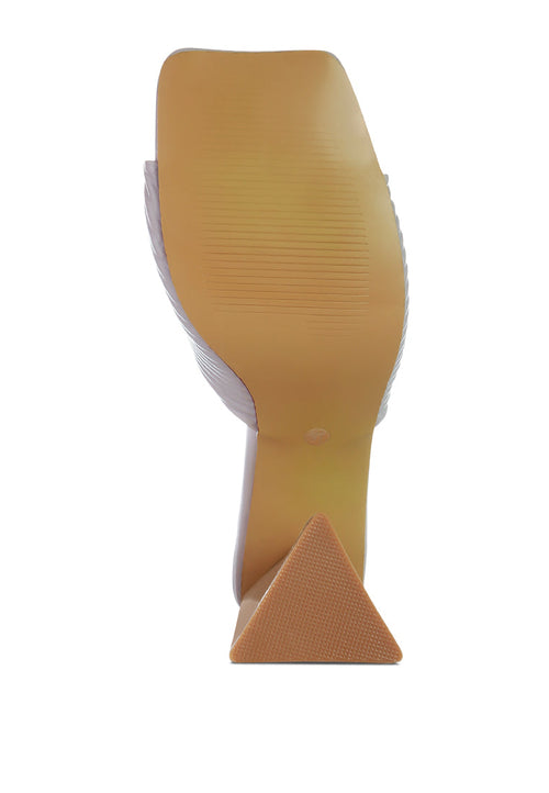 Cupid Kiss Pleated Twist Strap Sandals