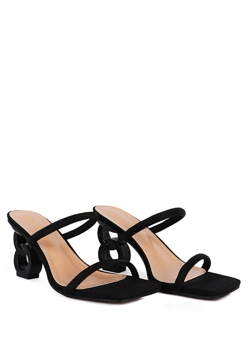 Downtown Double Strap Fantasy Heel Sandals