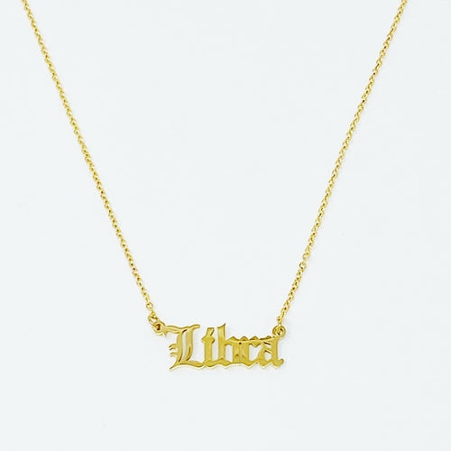 Old English Zodiac Necklace