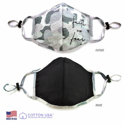 Faith Over Fear Camouflage 3D Face Mask
