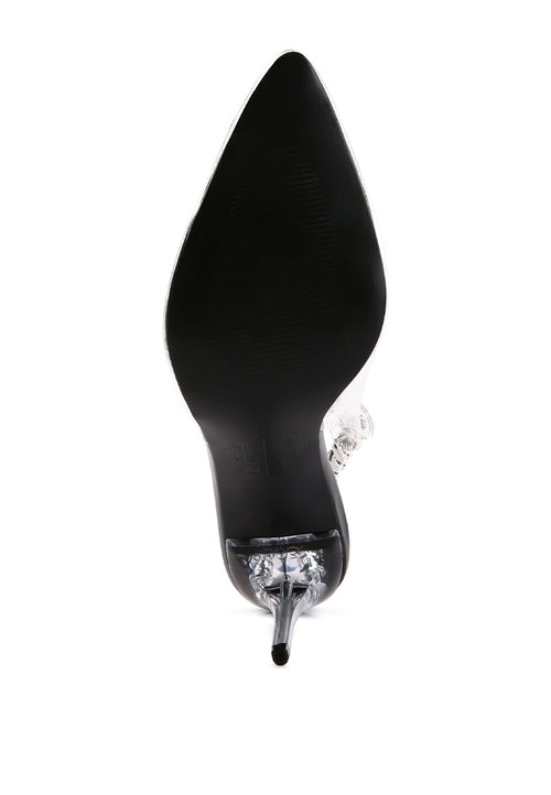 Goddess Metallic Stiletto Heel Slingback Sandals