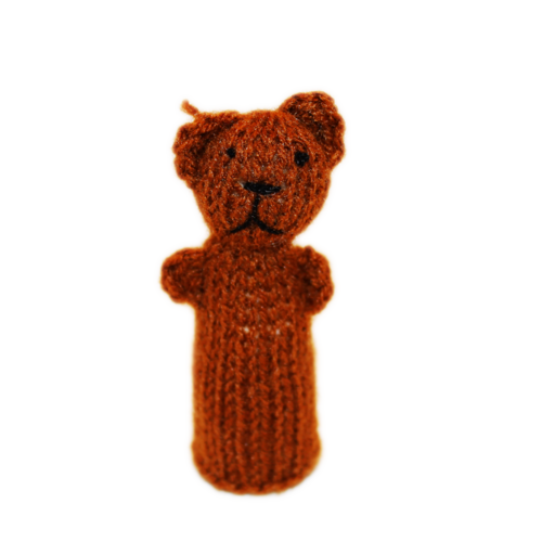 Cuddly Brown Bear Finger Puppet