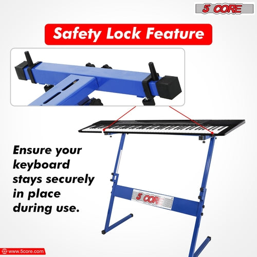 5 Core Keyboard Stand Z Style Height Adjustable Sturdy Piano Riser
