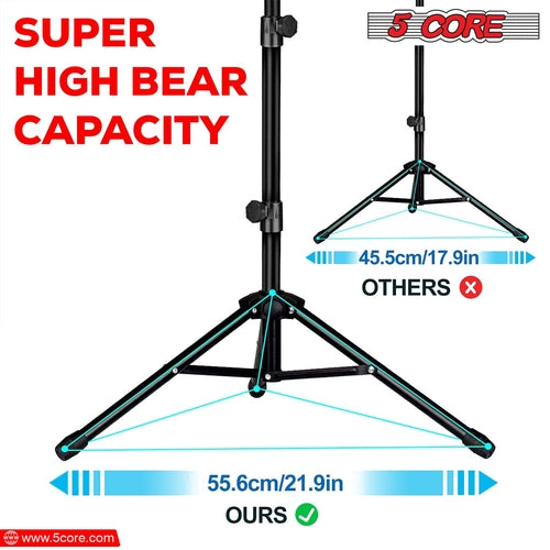 5 Core Music Stand Adjustable Desktop Book Stands w Mic Holder