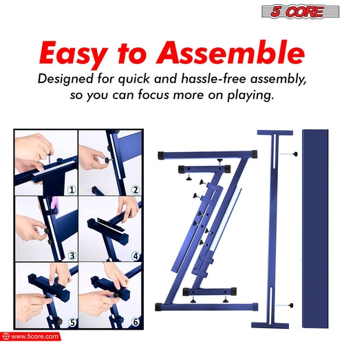 5 Core Keyboard Stand Z Style Height Adjustable Sturdy Piano Riser