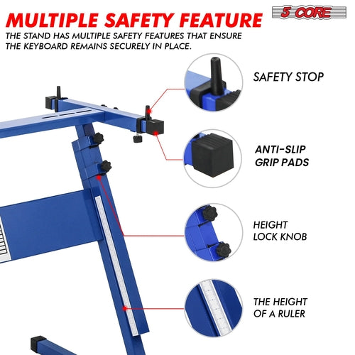 5 Core Keyboard Stand Z Style Height Adjustable Sturdy Piano Riser