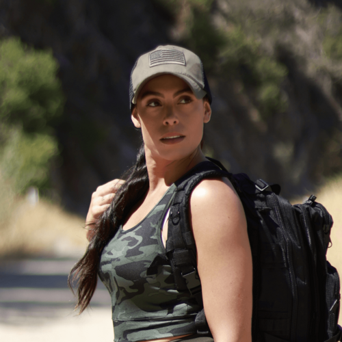 American Flag Trucker Hat with Adjustable Strap