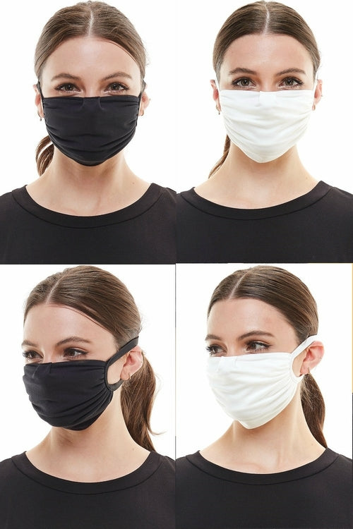 Fabric stretchable elastic head loops washable reusable face cover