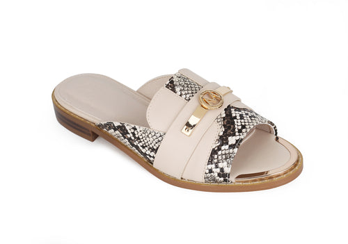 MKF Collection Celine Sandal Snake with Decorative Buckle by Mia K