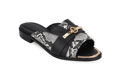 MKF Collection Celine Sandal Snake with Decorative Buckle by Mia K