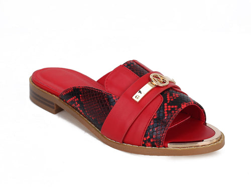 MKF Collection Celine Sandal Snake with Decorative Buckle by Mia K