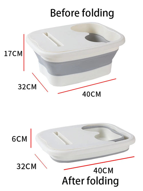 Foldable Footbath Massage Bucket Soaking Bucket Folding Basin Spa Foot