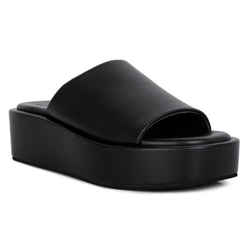 Chomper Black Platform Sliders