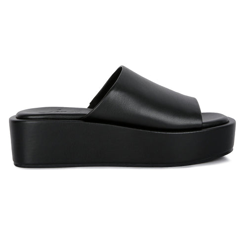 Chomper Black Platform Sliders
