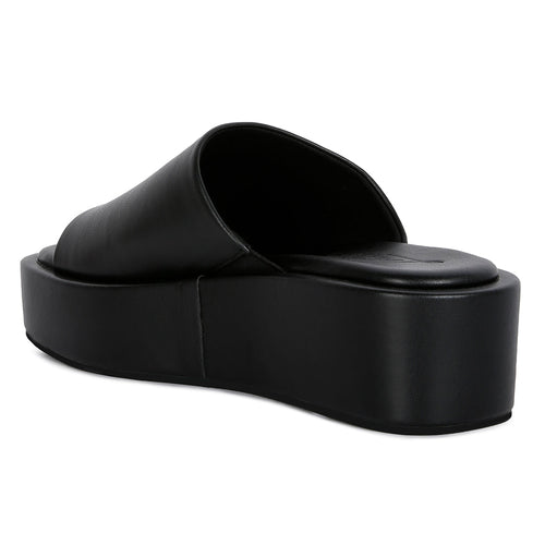 Chomper Black Platform Sliders