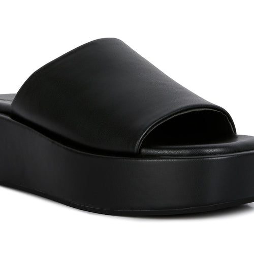 Chomper Black Platform Sliders