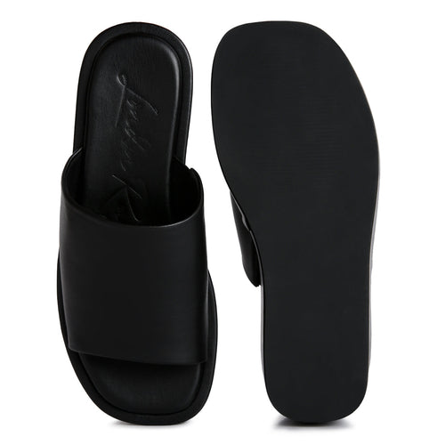 Chomper Black Platform Sliders