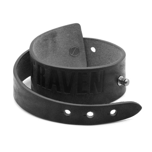 True N‚Äô Raven Black Leather Bracelet