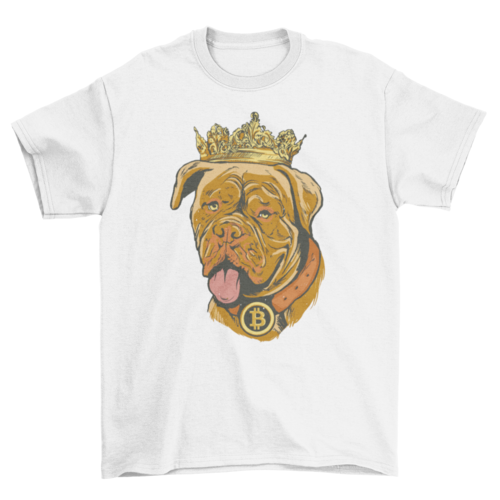 Cool bitcoin dog t-shirt