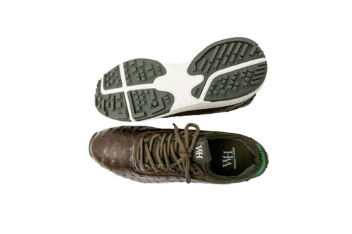 Men's Eagle - Ostrich Skin Golf Shoes in Olive