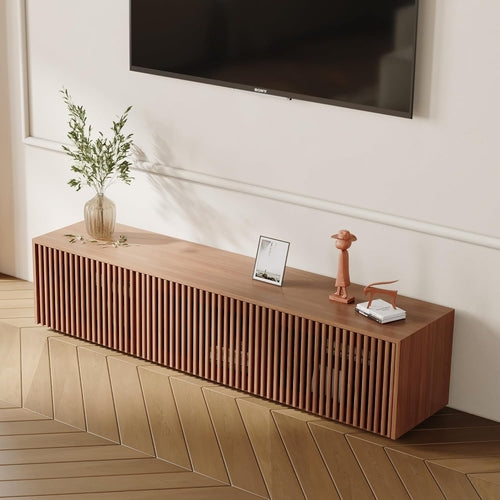 Mid Century Modern TV Stand, Solid Wood Media Console for 65 Inch TV,