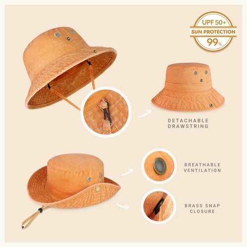 Wide Brim Bucket Hat