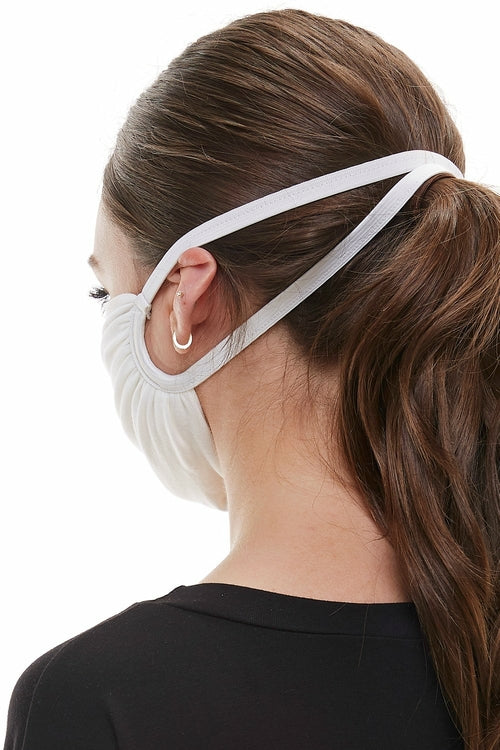 Fabric stretchable elastic head loops washable reusable face cover