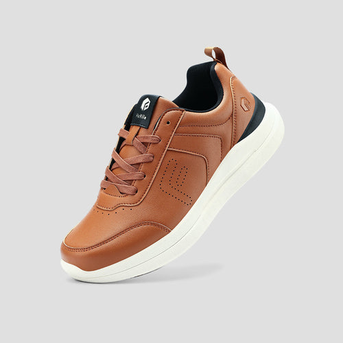 FitVille Men's BriskWalk Deluxe Lace-up Business Casual Sneaker V1