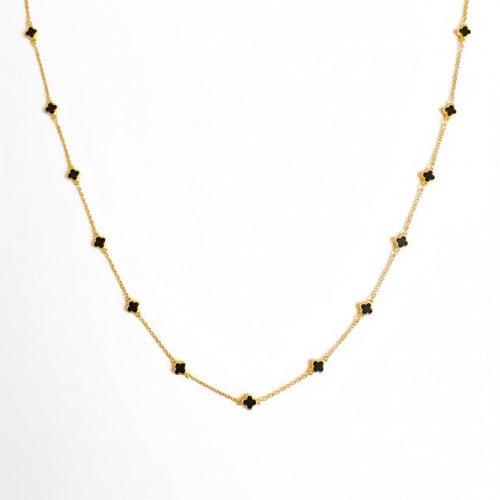 Petite Colored Clover Necklace