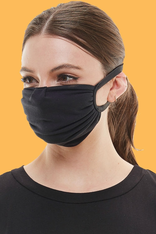 Fabric stretchable elastic head loops washable reusable face cover